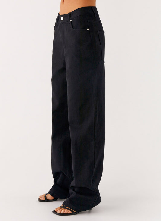 Back Again Straight Leg Denim Jeans - Black