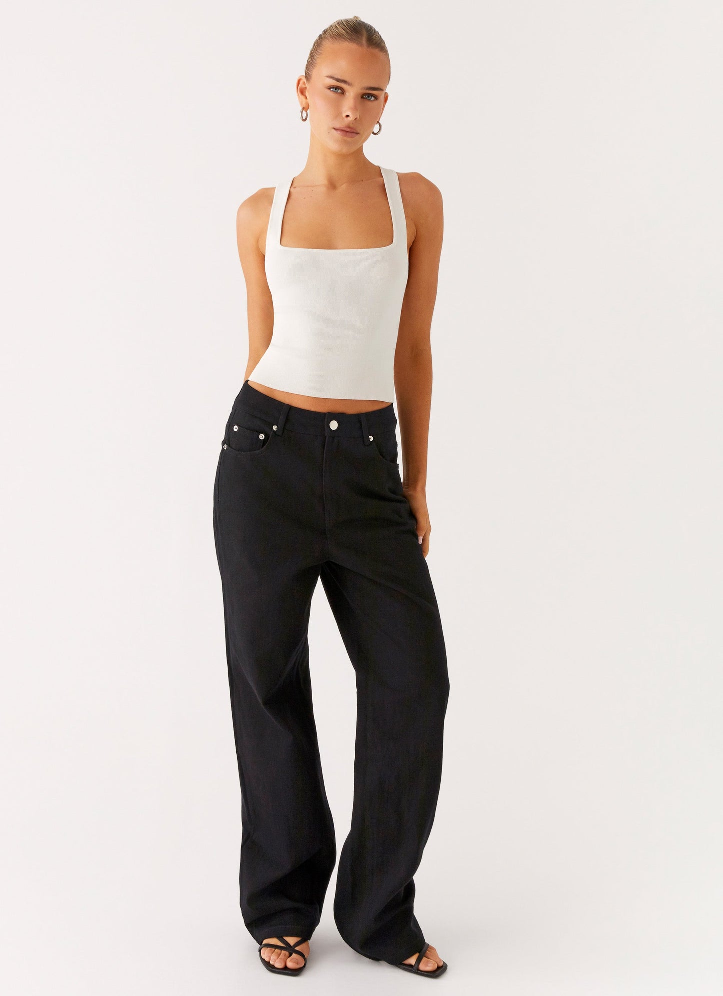 Back Again Straight Leg Denim Jeans - Black