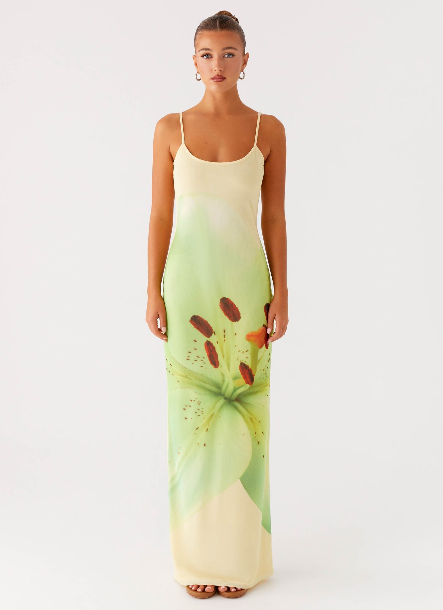 Bad News Mesh Maxi Dress - Yellow Lily
