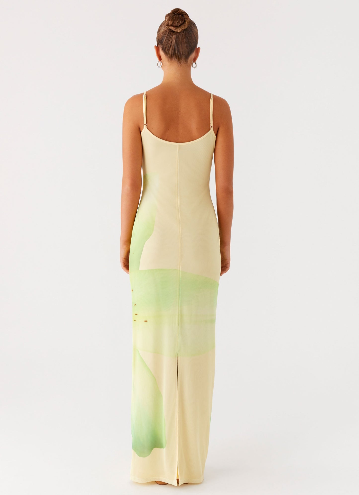 Bad News Mesh Maxi Dress - Yellow Lily
