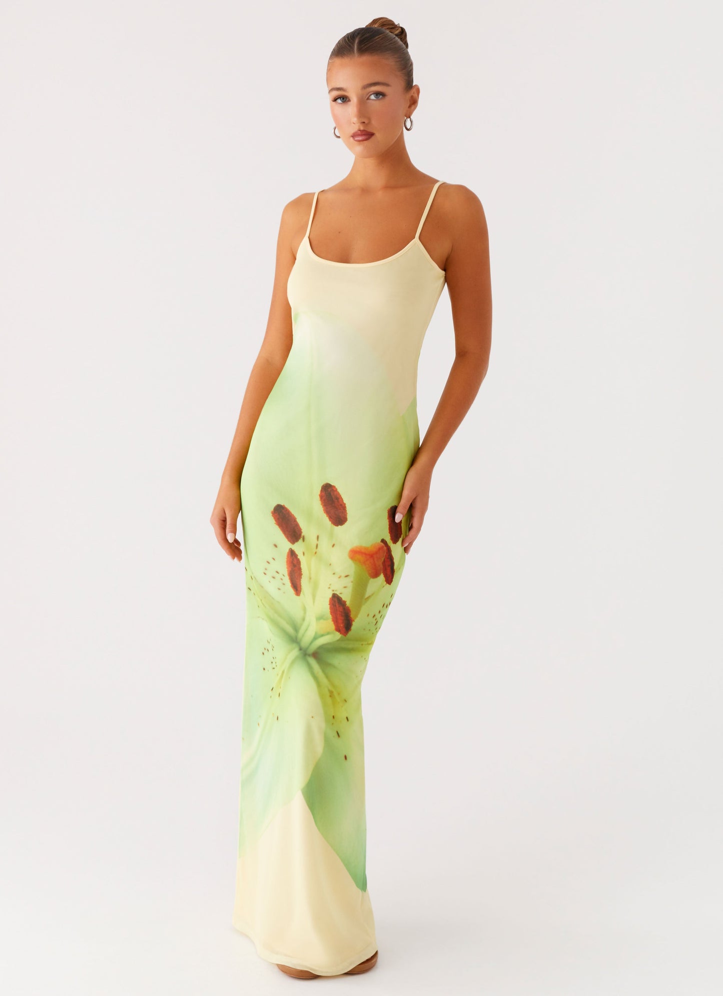 Bad News Mesh Maxi Dress - Yellow Lily