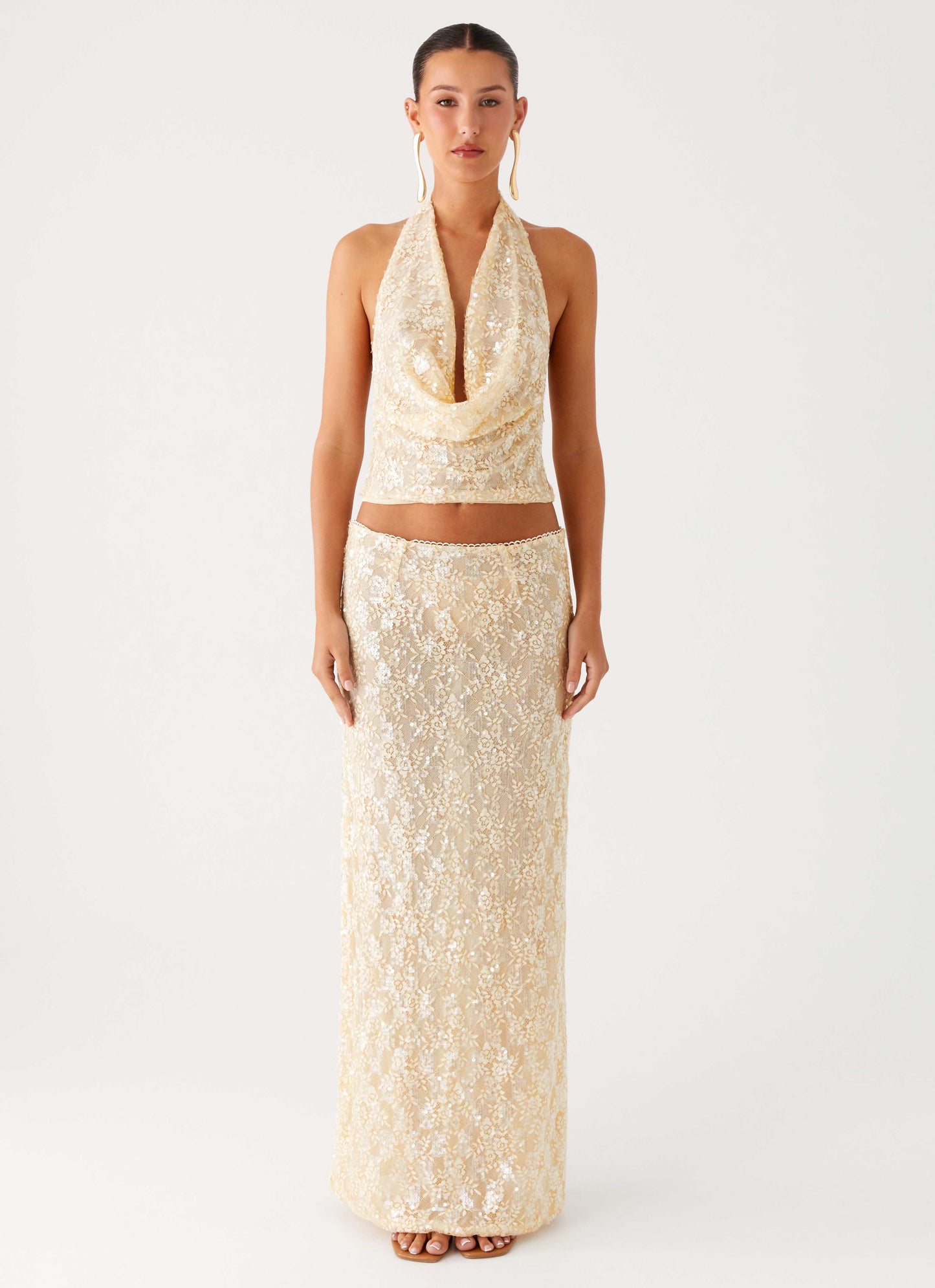 Bling It On Cowl Top - Ivory