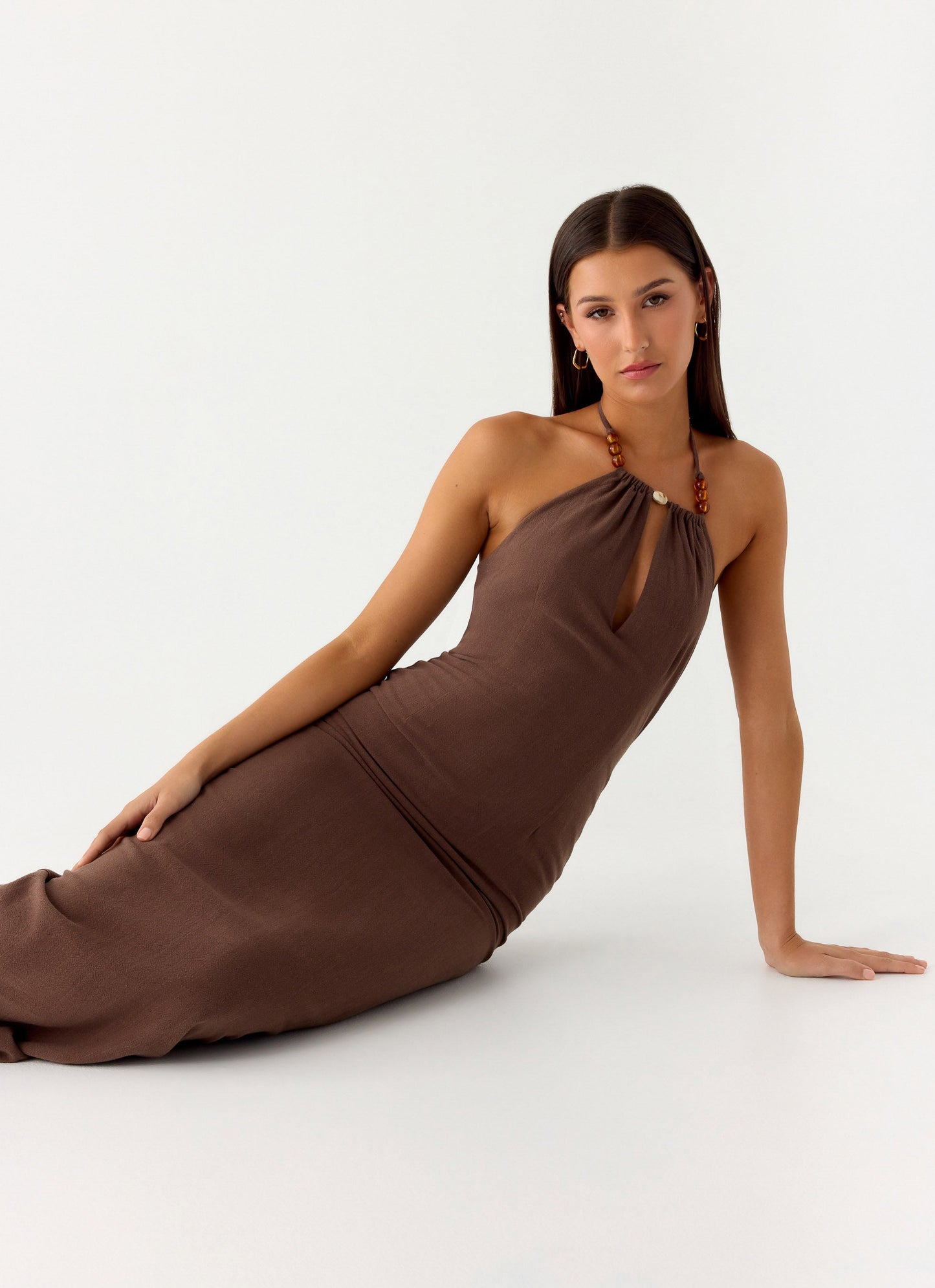Bloomers Maxi Dress - Brown