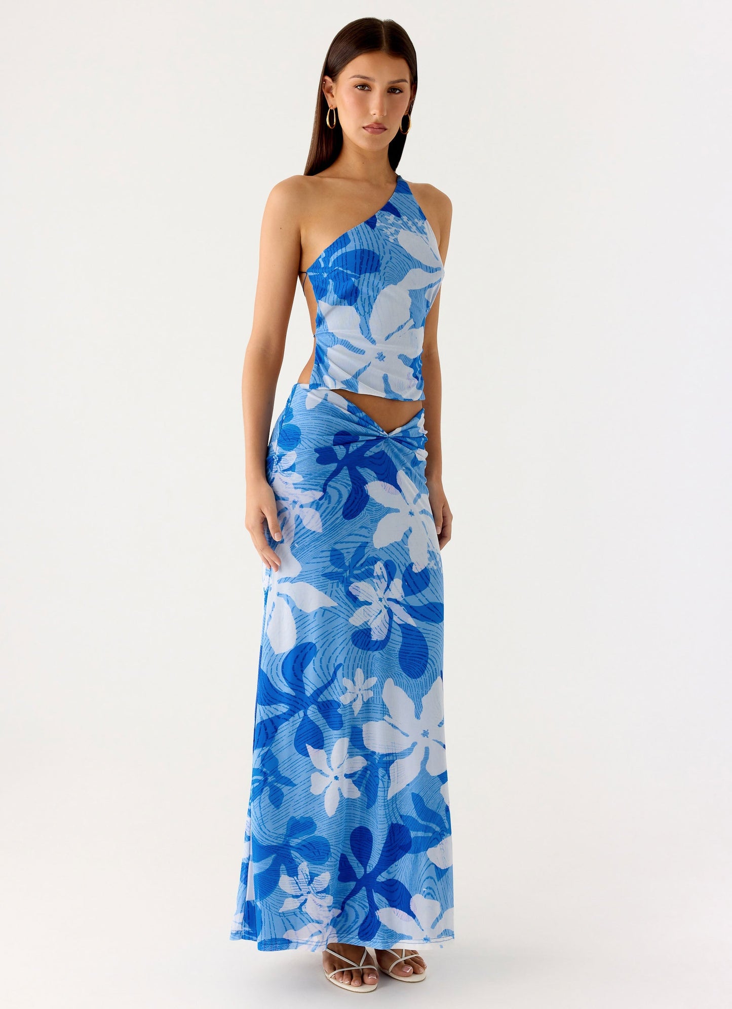 Briene Maxi Skirt - Sea Blue