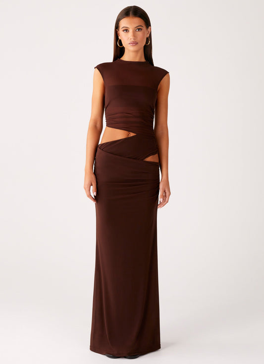 Briony Maxi Dress - Cool Chocolate