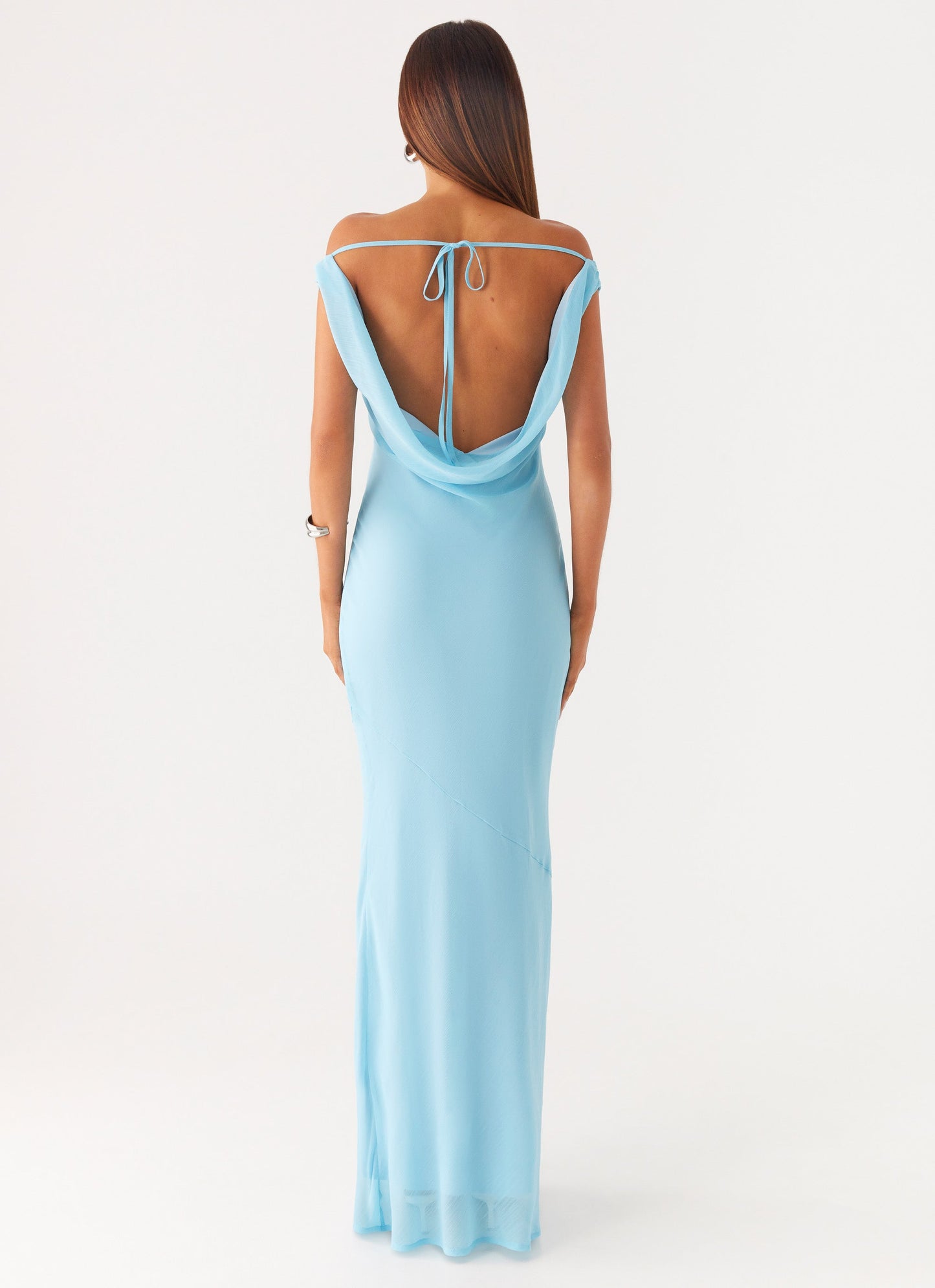Brittany Chiffon Maxi Dress - Turquoise