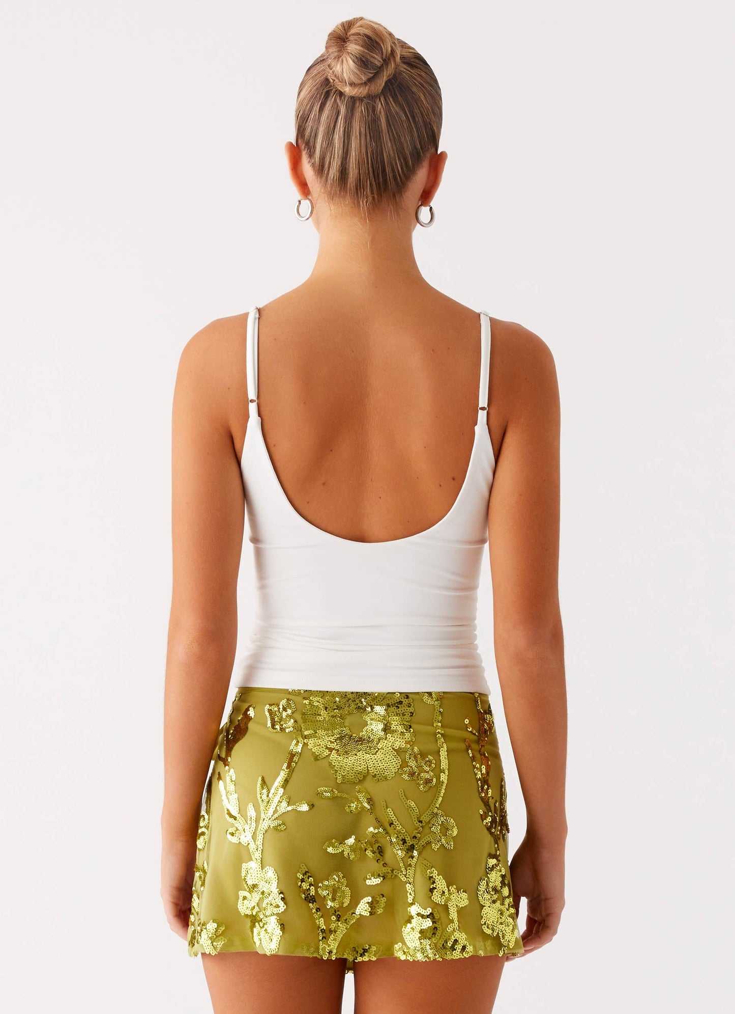 Cancun Sequin Mini Skirt - Lime