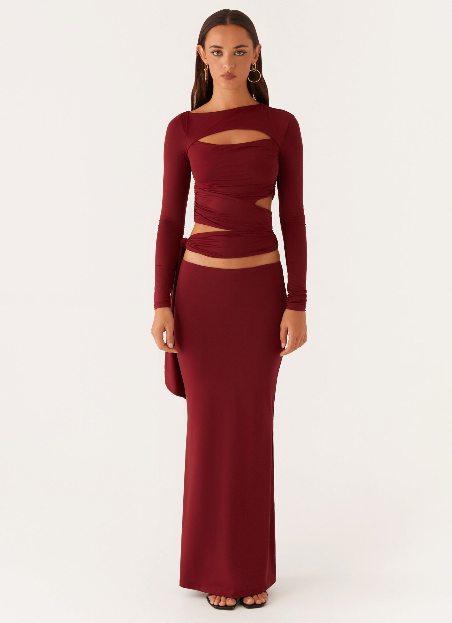 Capucine Wrap Top - Mulberry