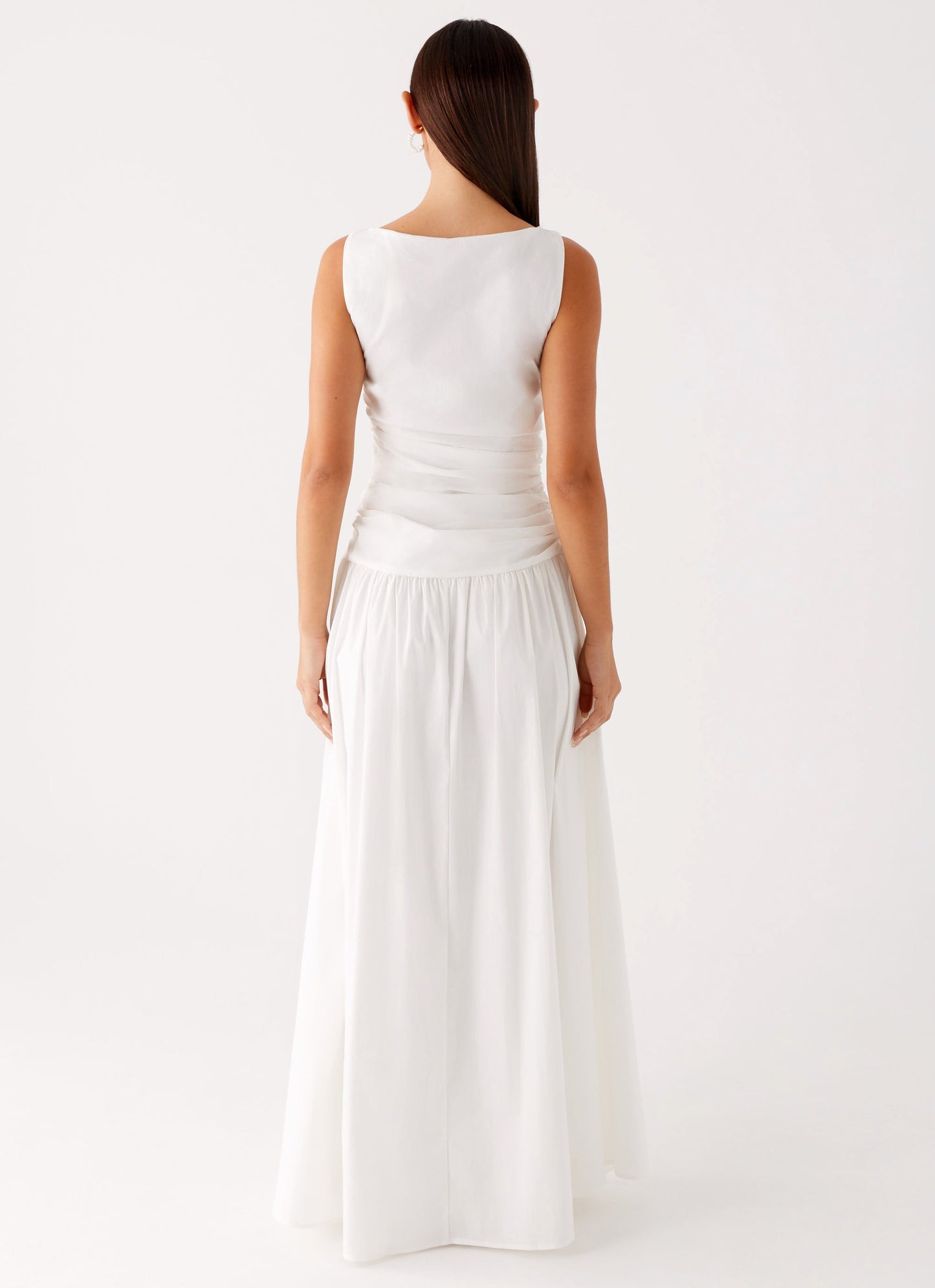 Carmel High Neck Maxi Dress - White