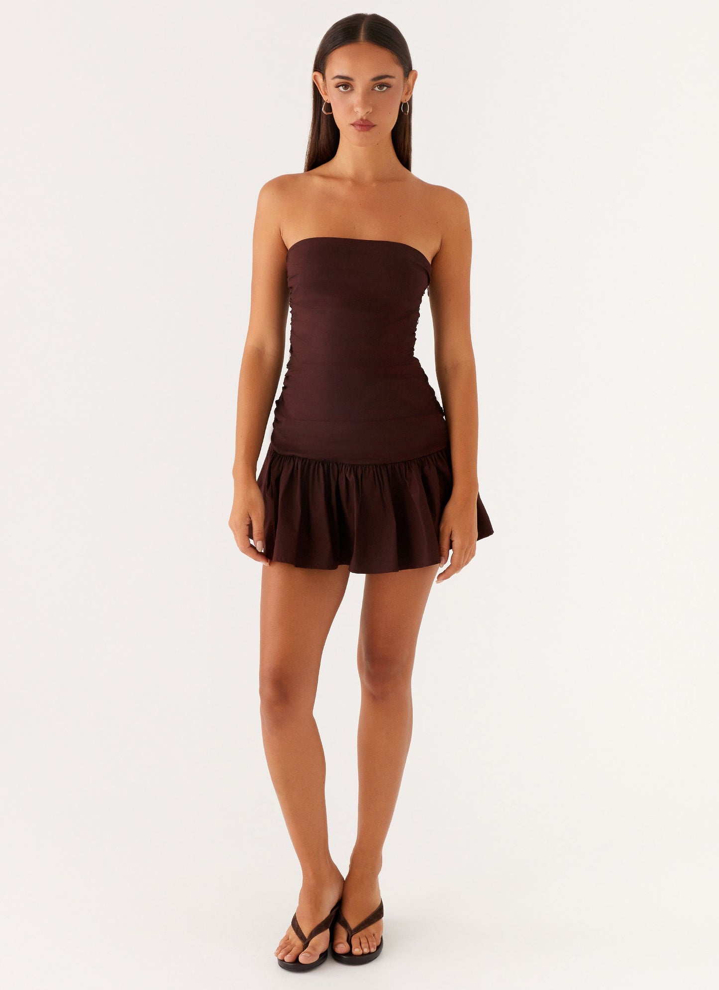 Carmel Mini Dress - Chocolate