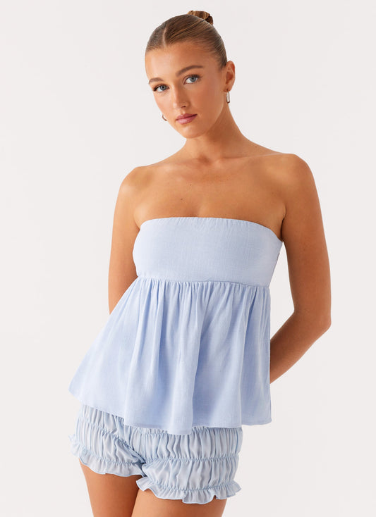 Cassie Tube Top - Blue
