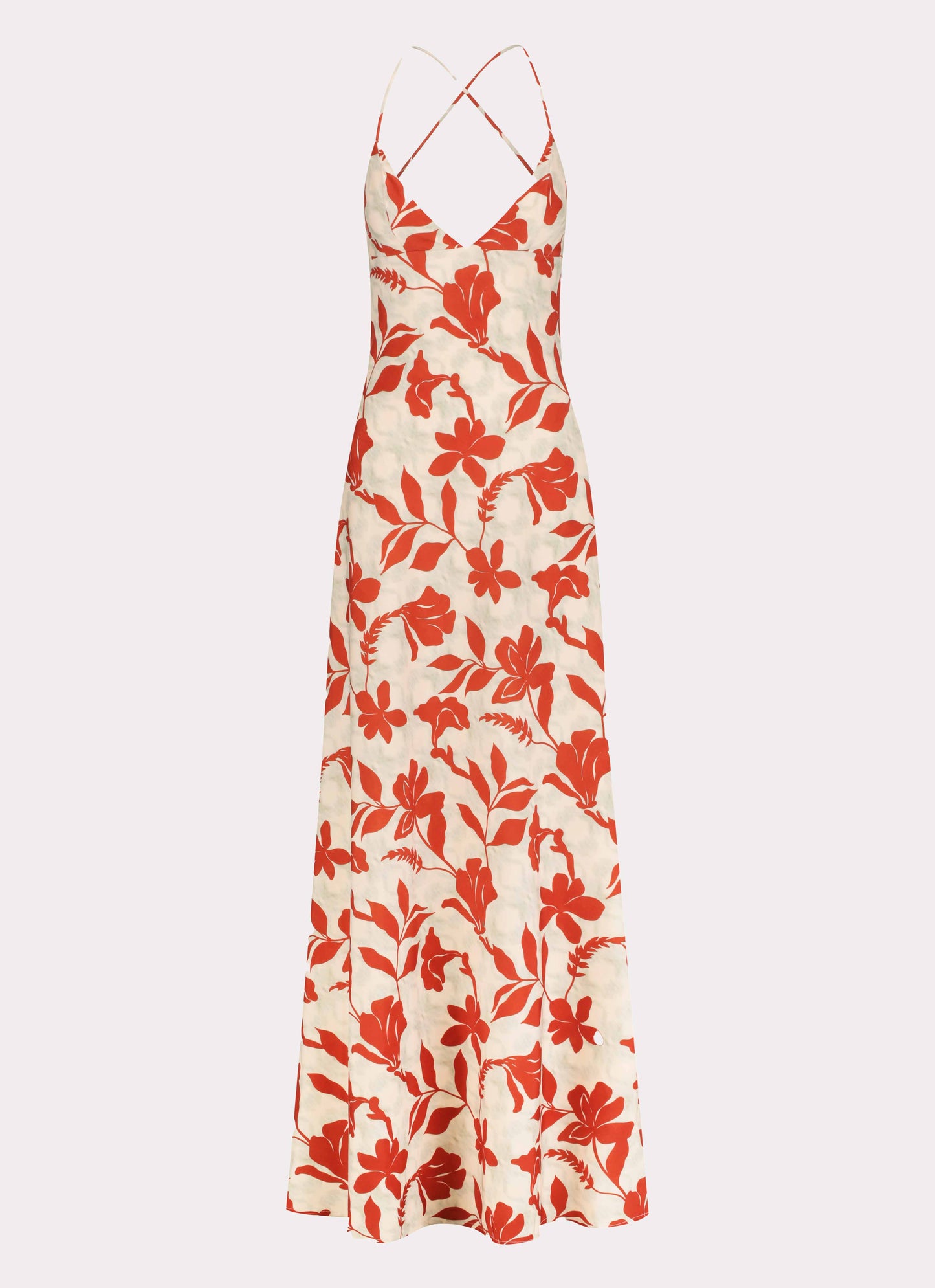 Cecily Maxi Dress - Red Green Floral
