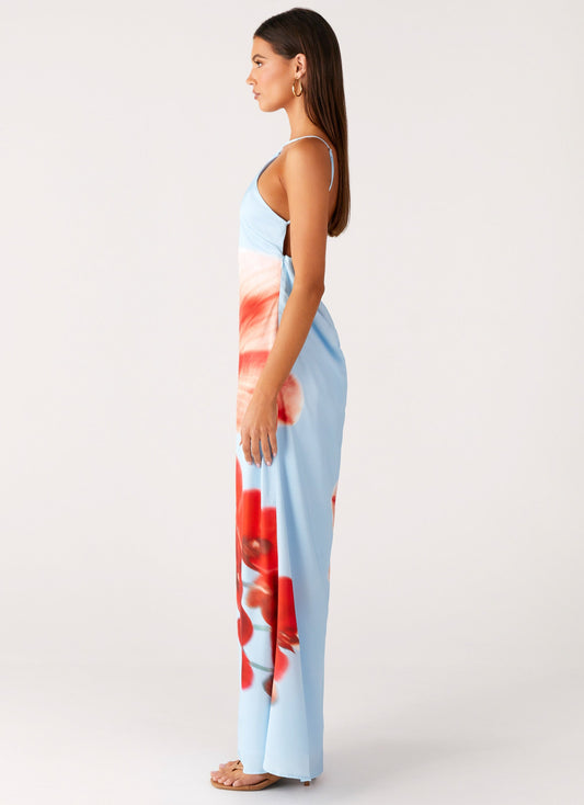 Chloe Maxi Dress - Turquoise Bloom