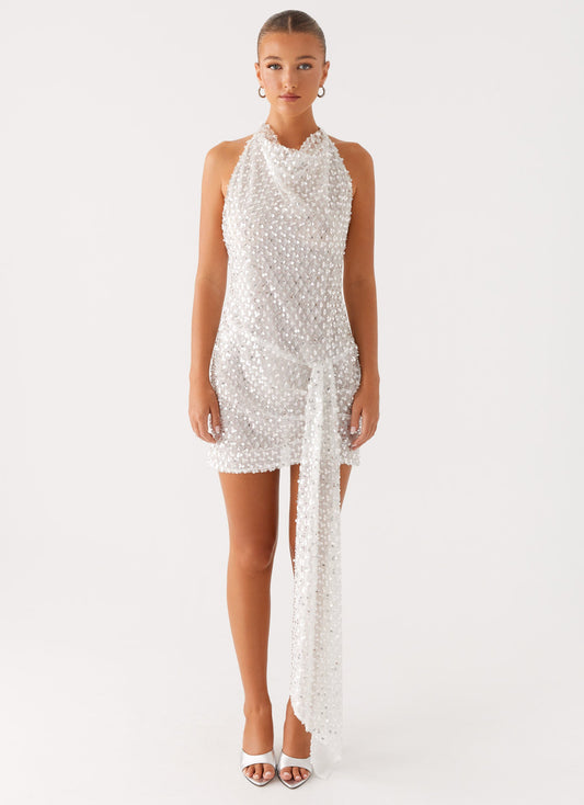 Cinta Sequin Mini Dress - Silver