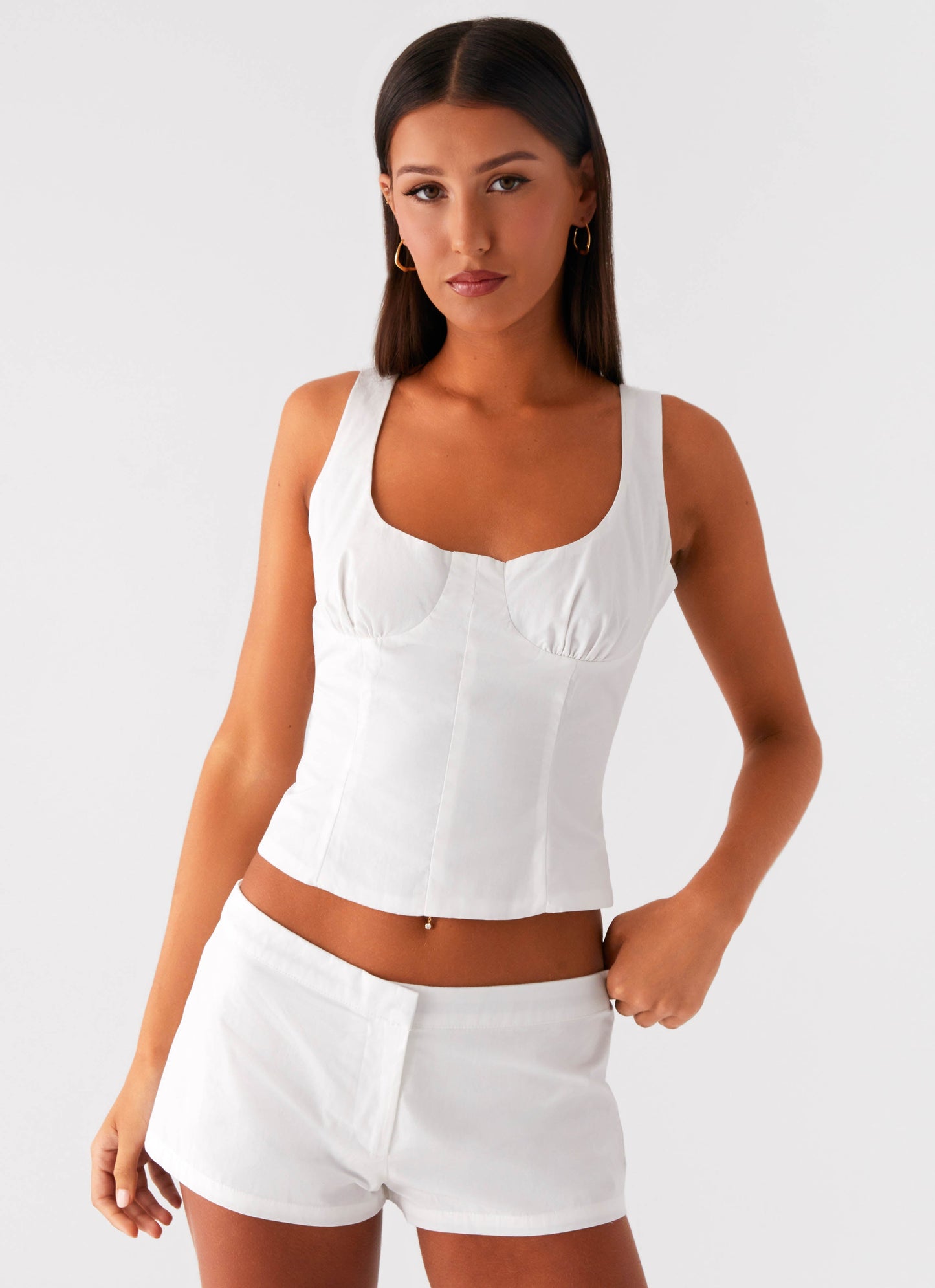 Coastline Bustier Top - White