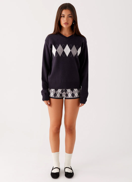 Context Knit Sweater - Navy