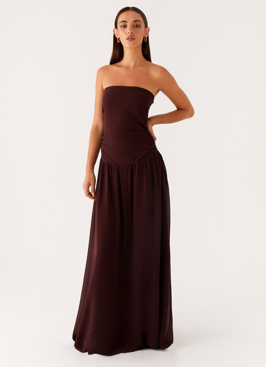 Covia Strapless Maxi Dress - Dark Chocolate