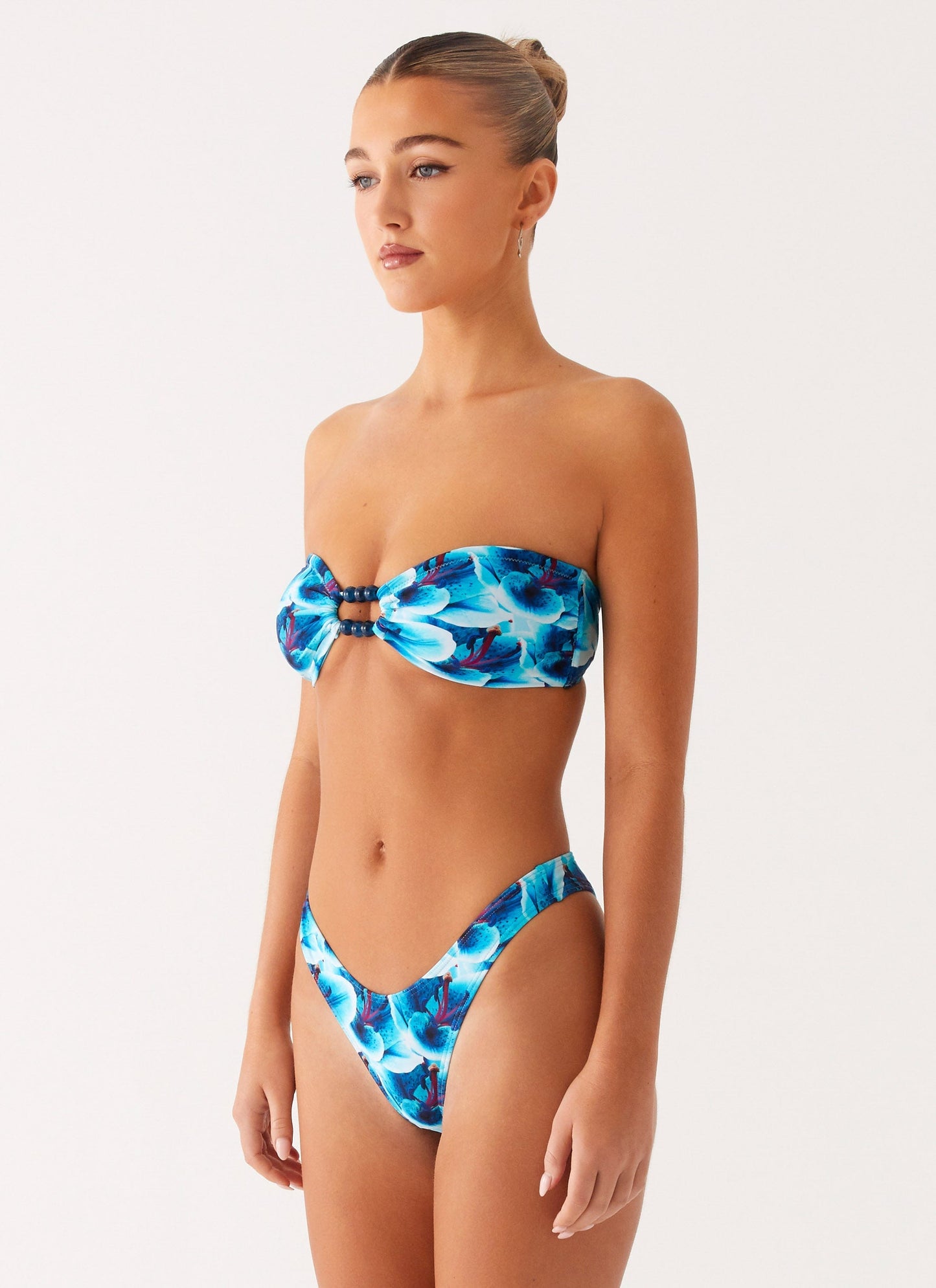 Cuba Bikini Bottoms - Turquoise Floral