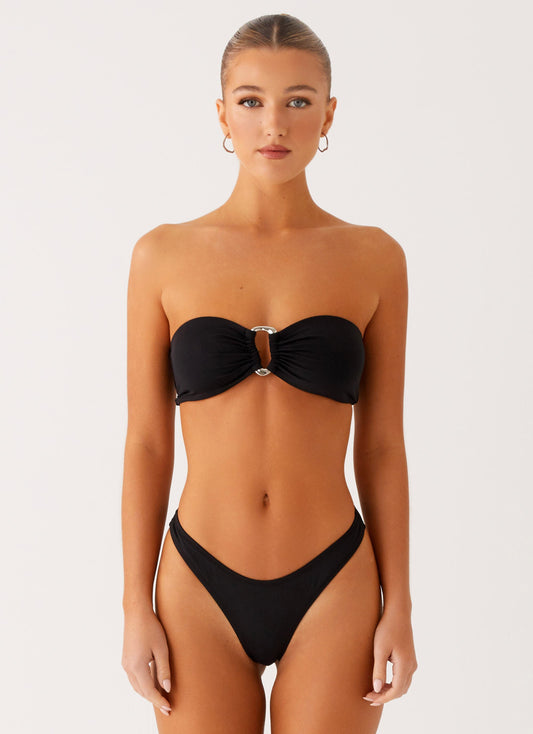Cuba Strapless Bikini Top - Black