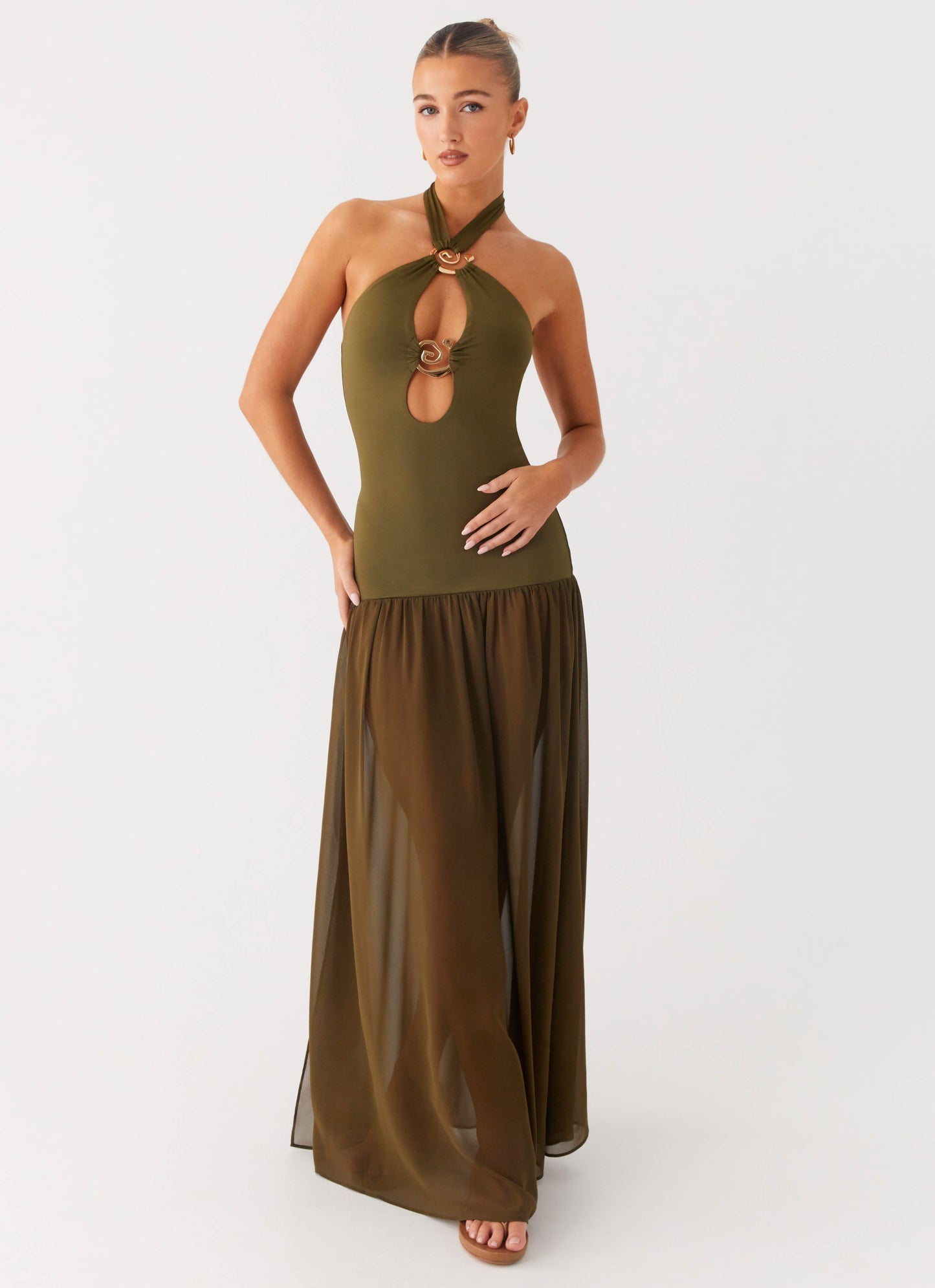 Cypress Kiss Maxi Dress - Khaki