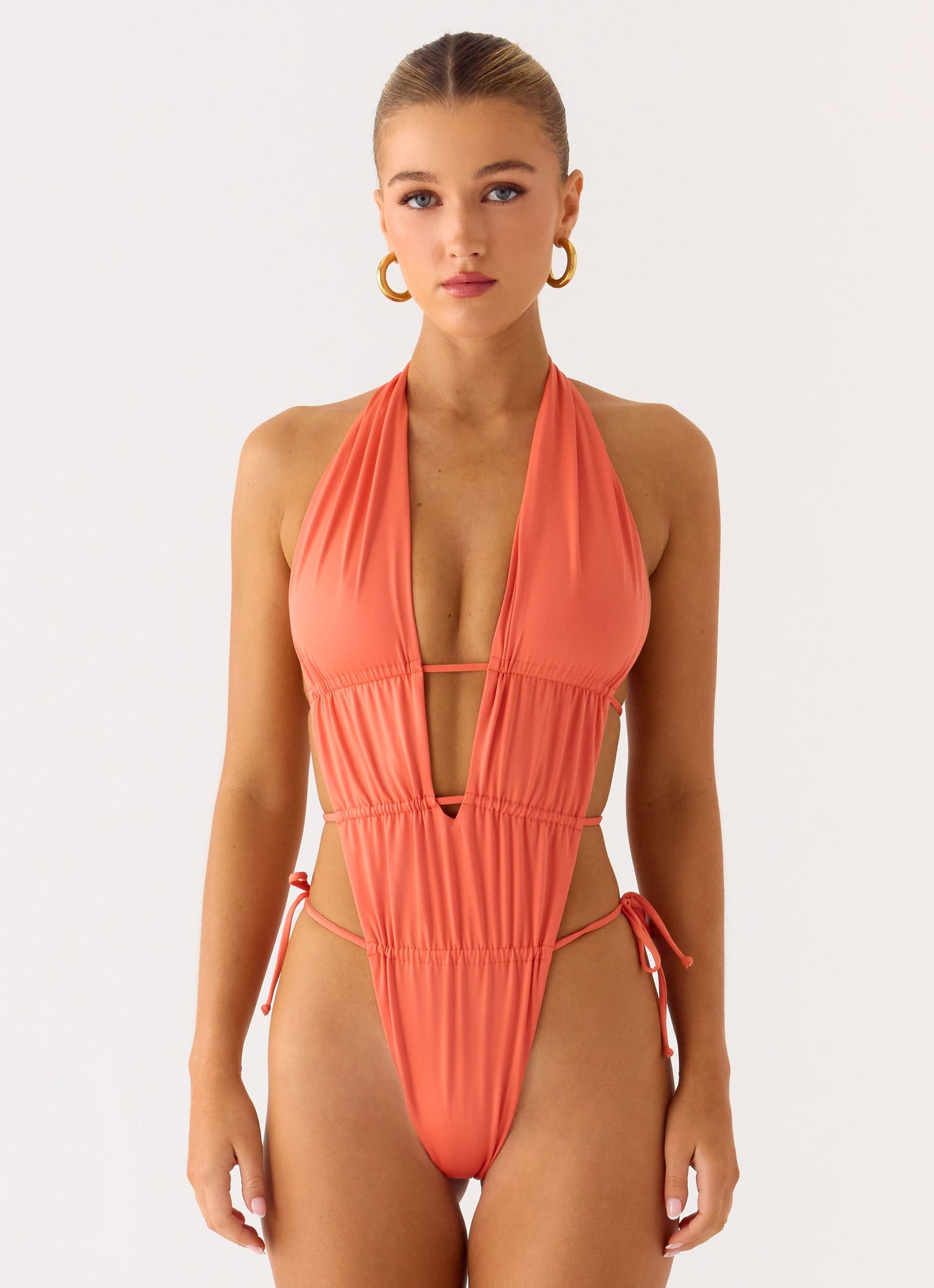 Dandara Cut Out Swimsuit - Orange
