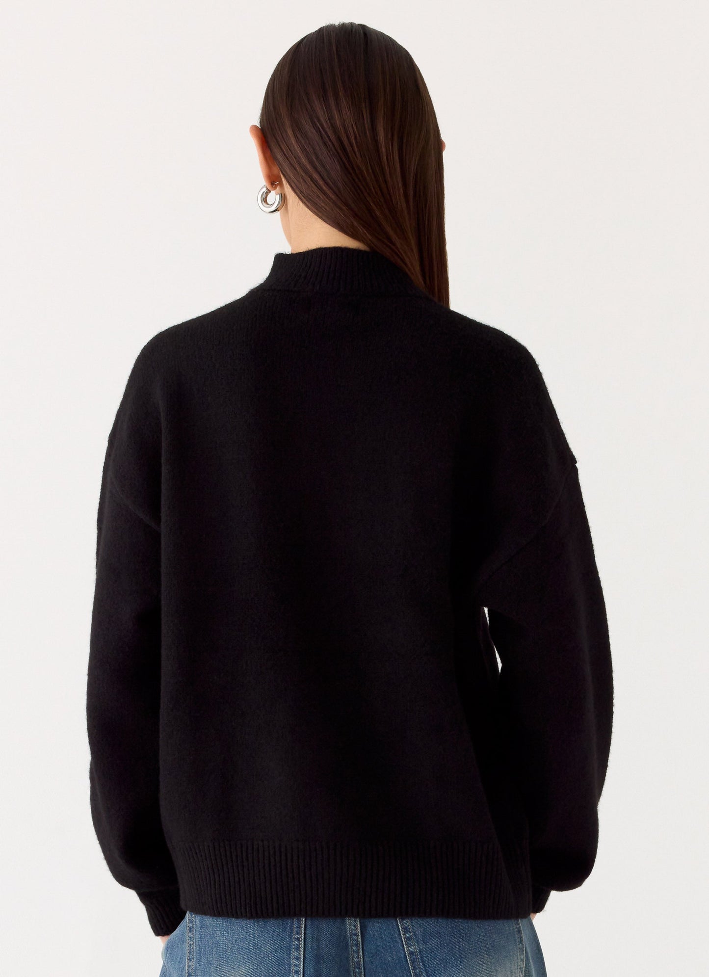 Davy Knit Zip Jacket - Black