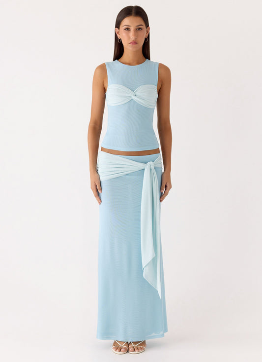 Delani Maxi Skirt - Blue