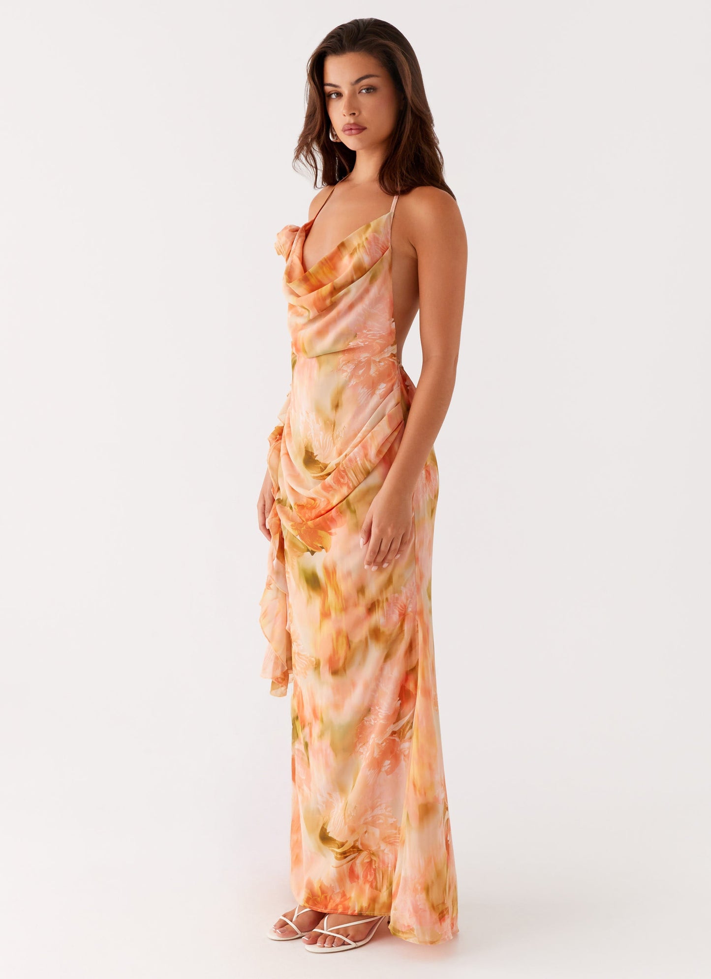 Diedre Rose Strappy Maxi Dress - Sunset Floral