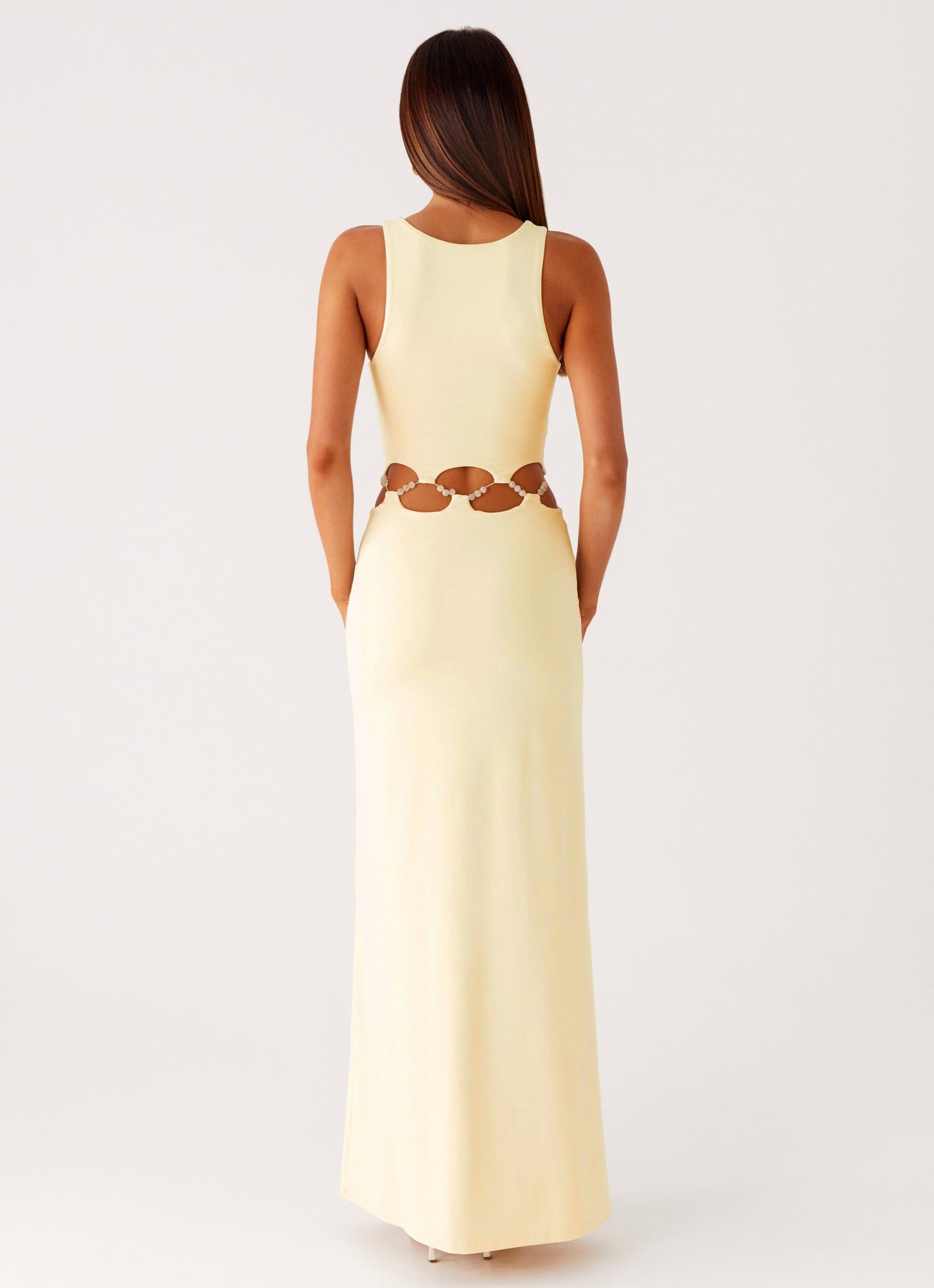Dreamboat Beaded Maxi Dress - Yellow