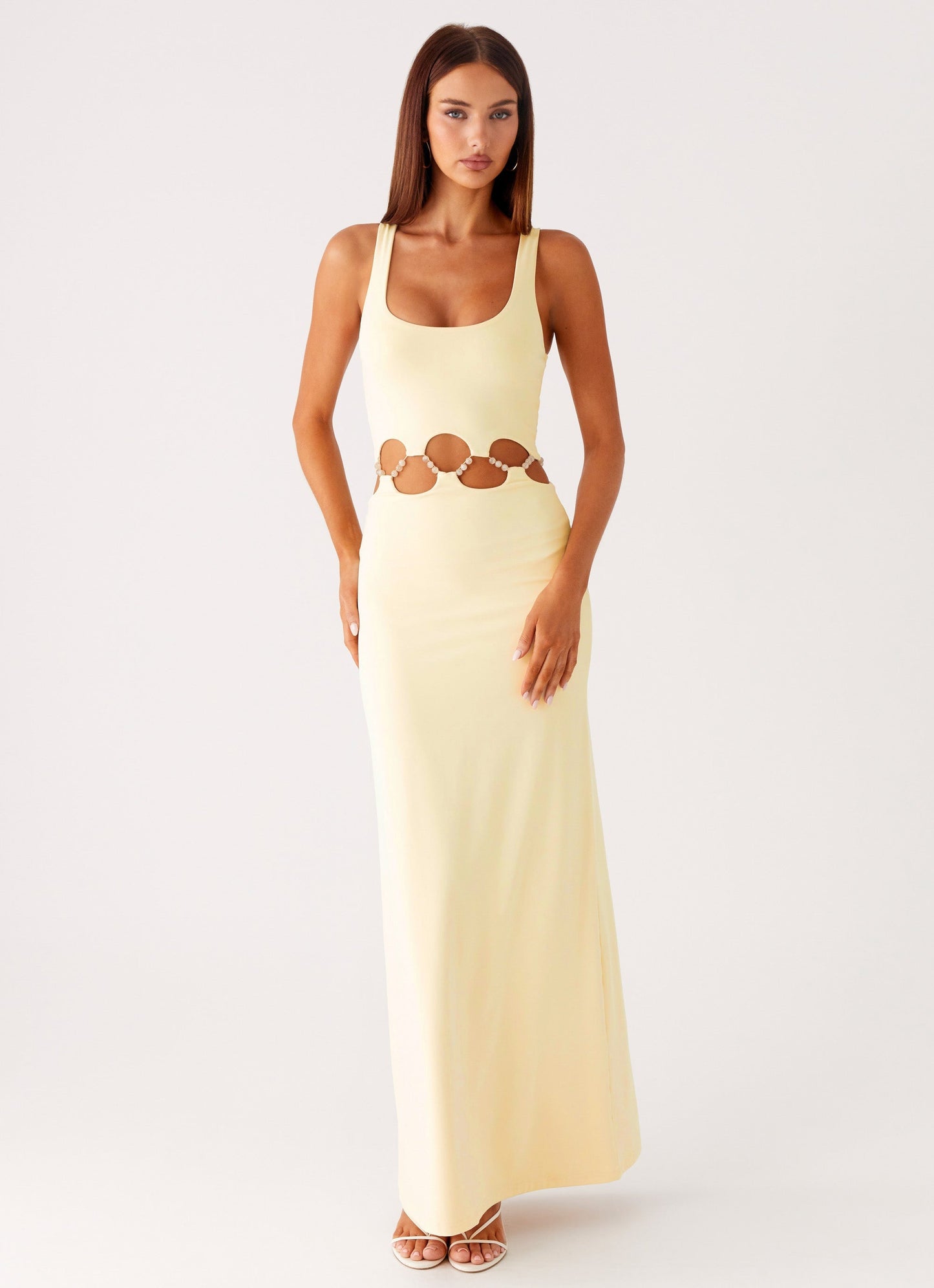 Dreamboat Beaded Maxi Dress - Yellow