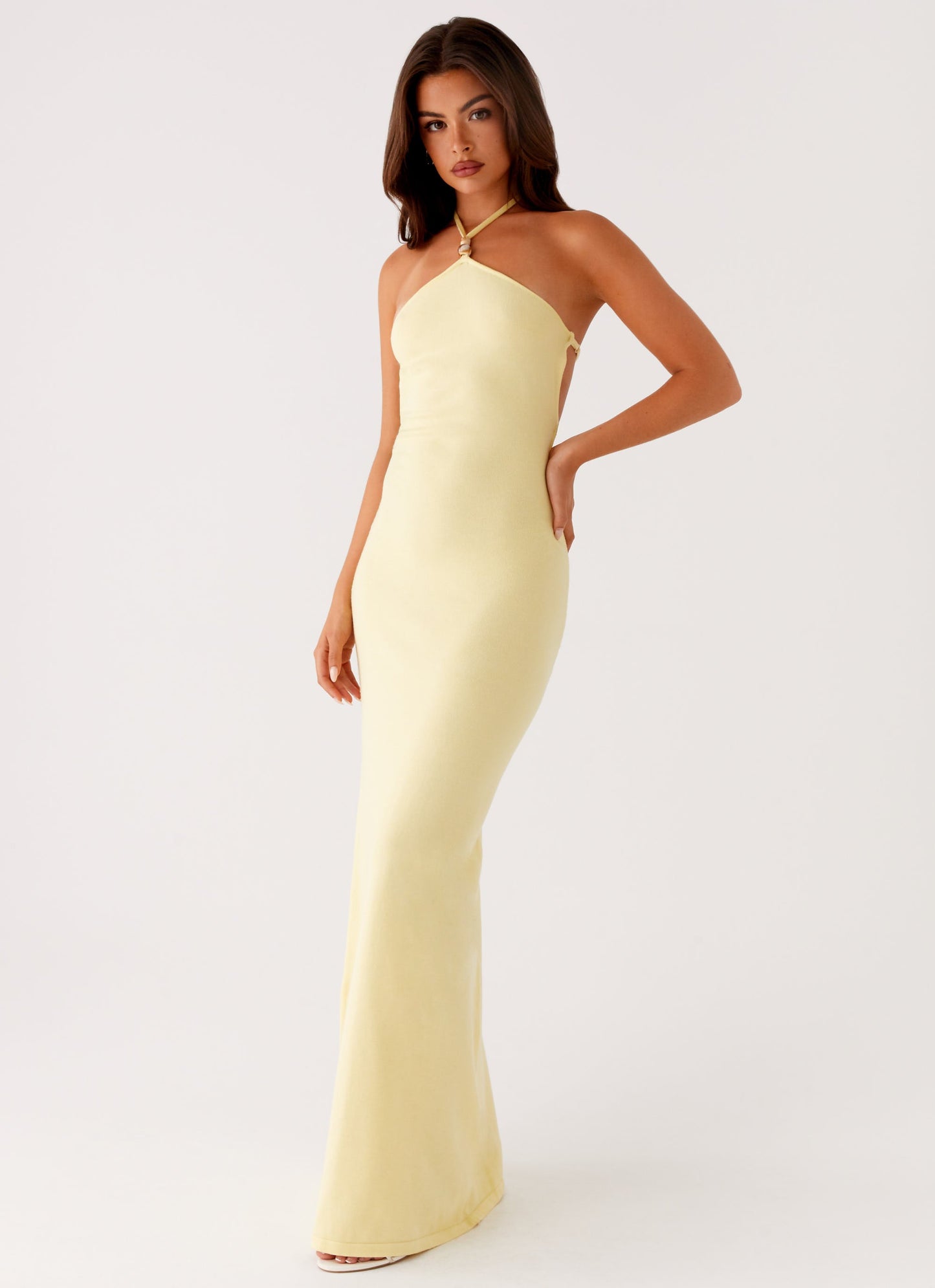 Elisha Knit Maxi Dress - Yellow