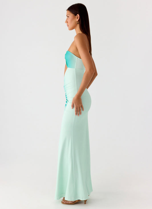 Ellisah Ombre Maxi Dress - Green Gradient