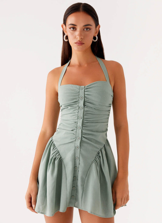 Fable Mini Dress - Sage