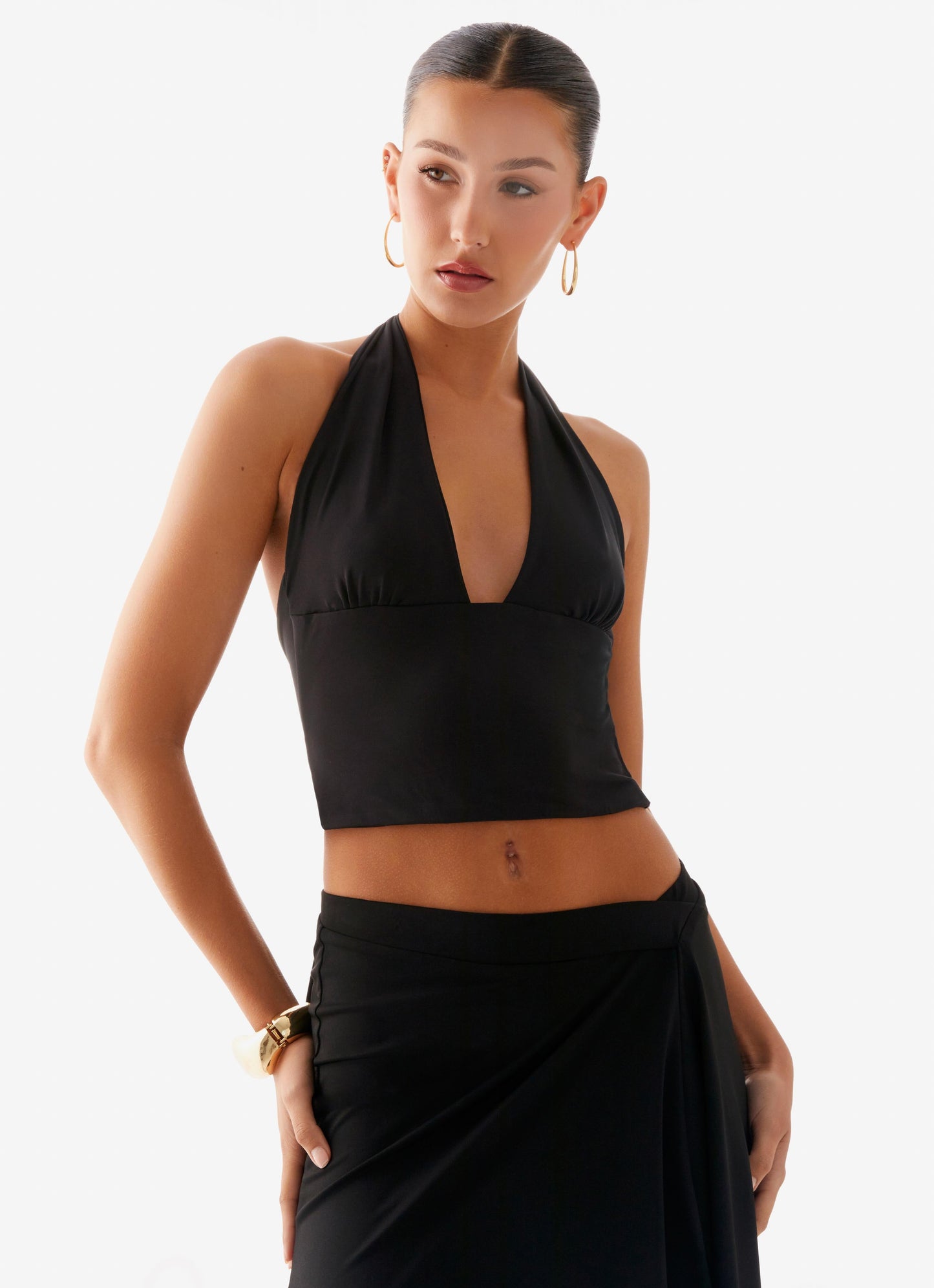 Fade Out Hardwear Halter Top - Black