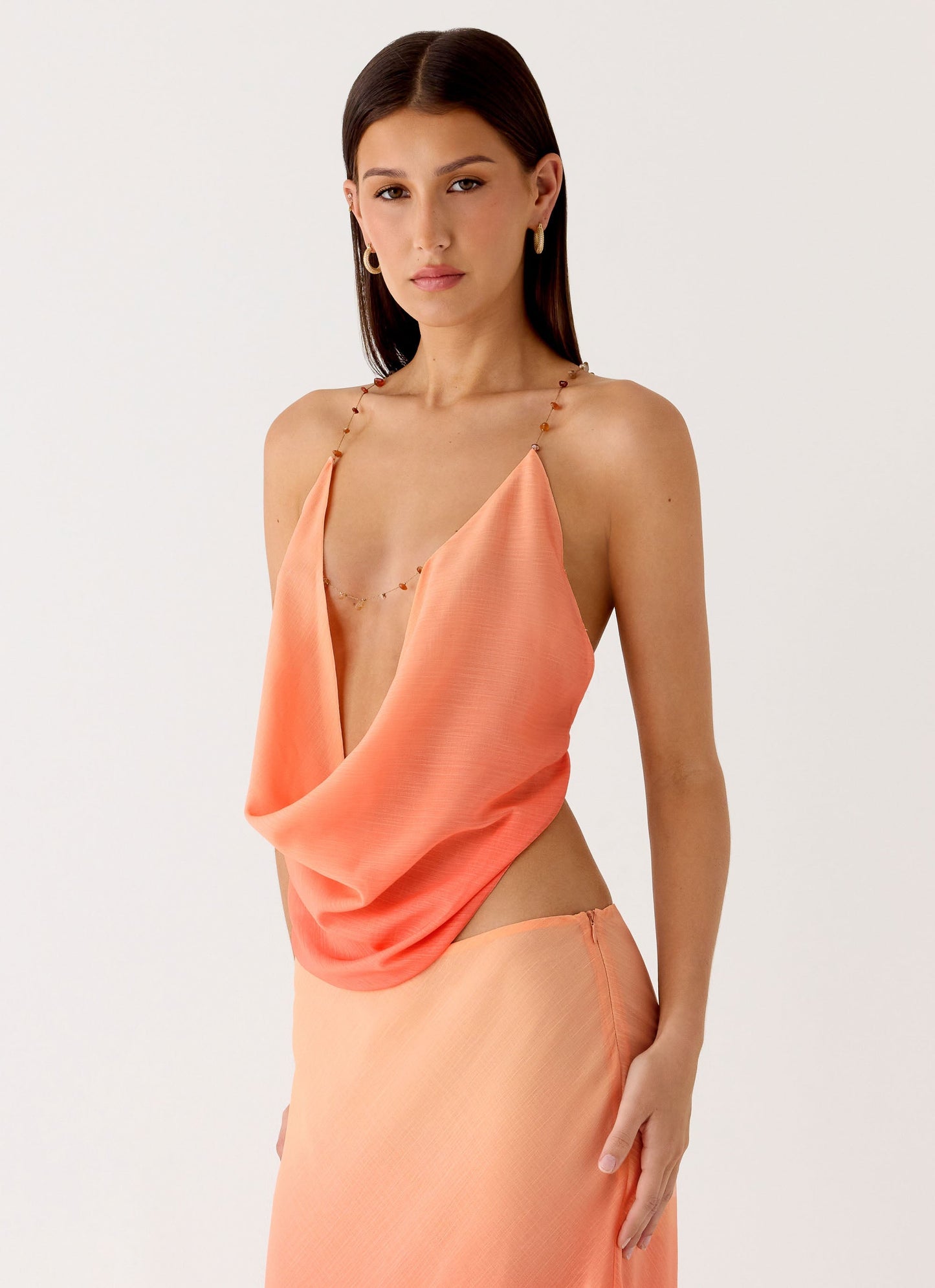 Feliciana Cowl Top - Sunset Ombre