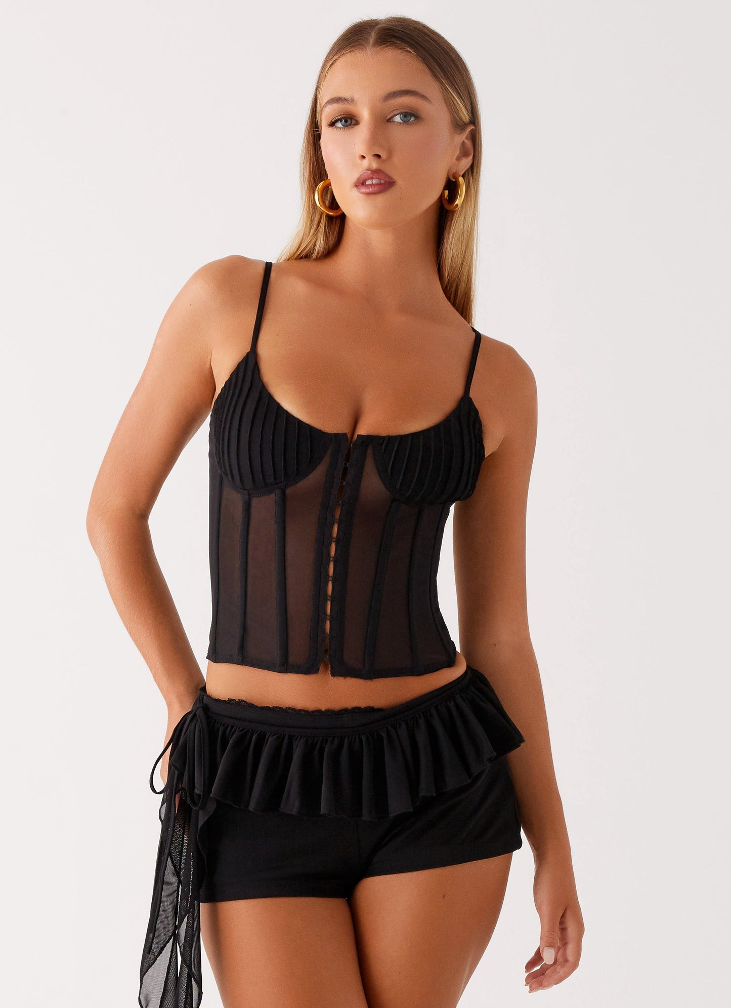 Fergie Corset Top - Black