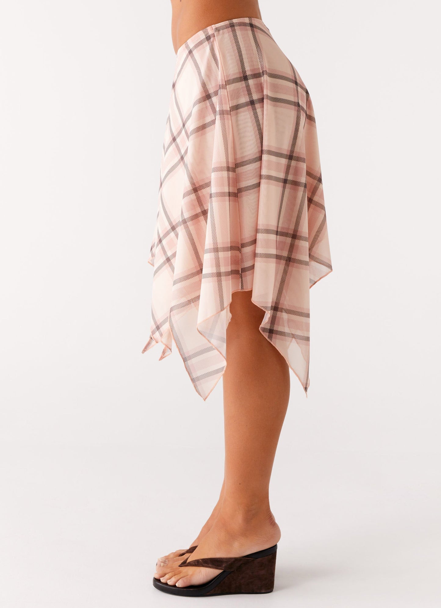 Fit Check Midi Skirt - Pink Check