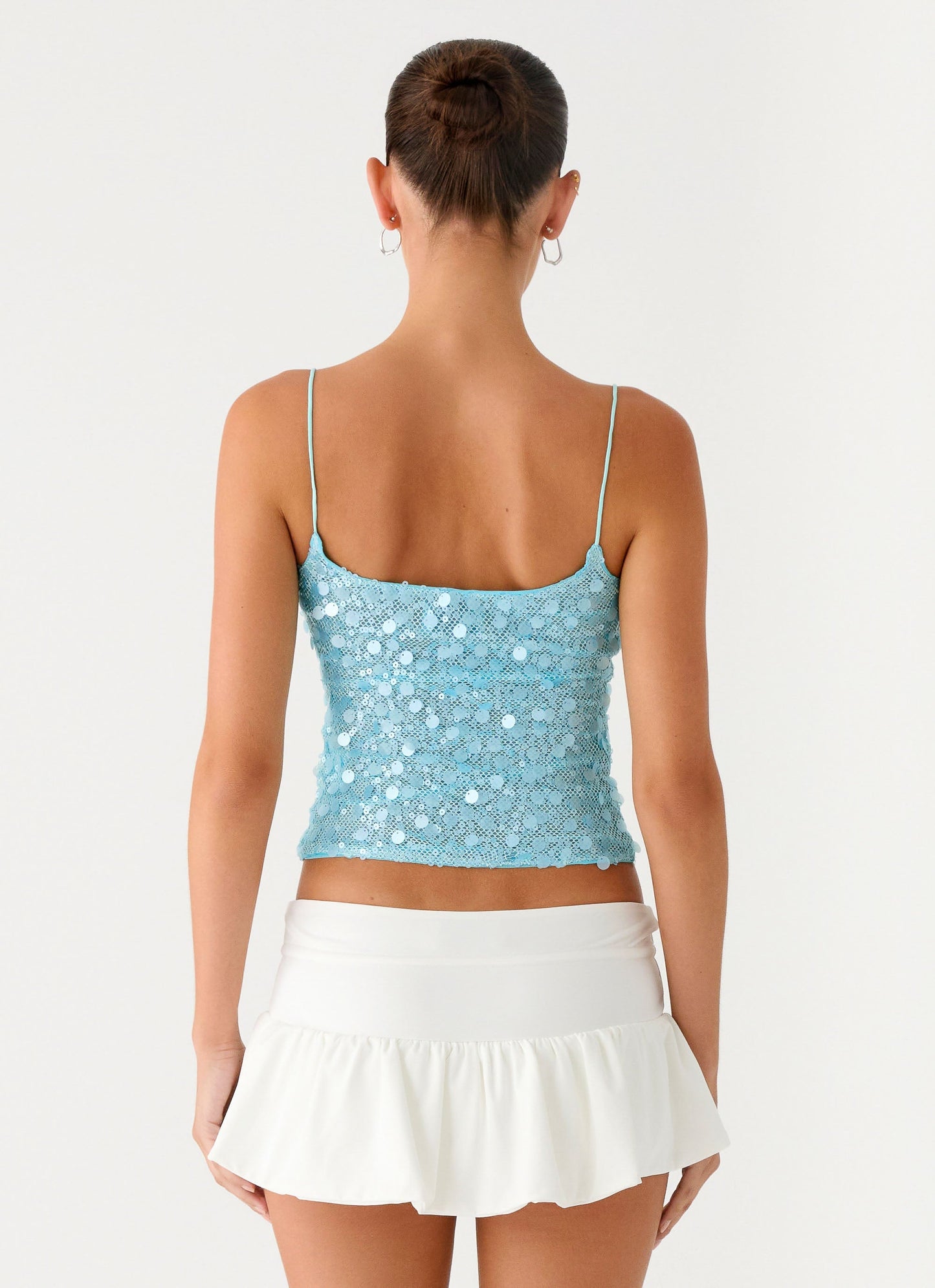 French Exit Sequin Top - Blue