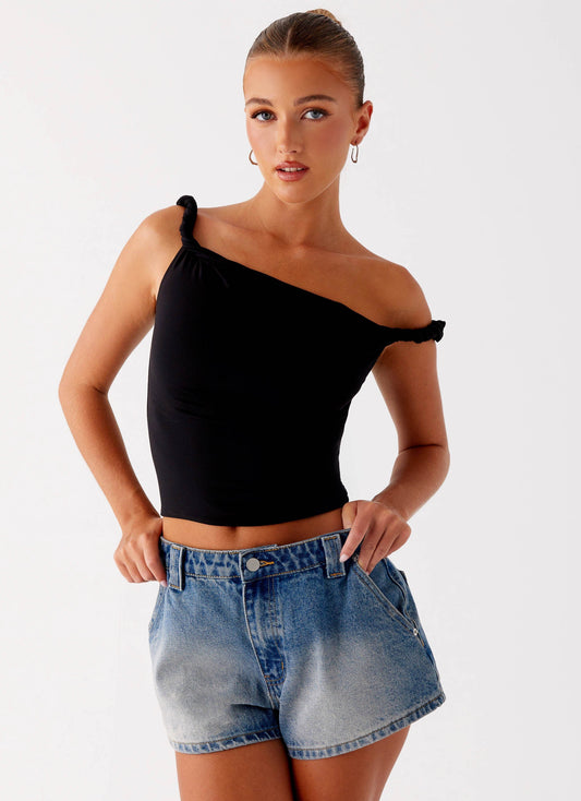 Frida Denim Shorts - Vintage Wash Blue