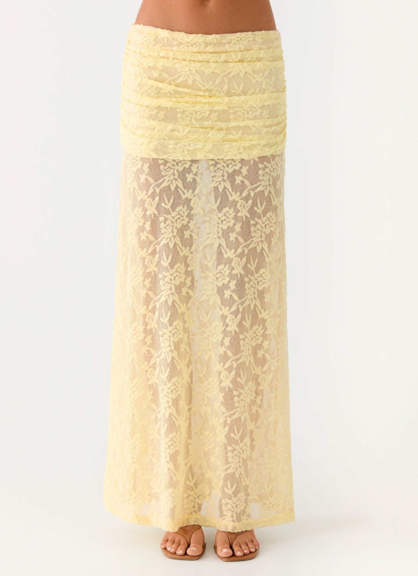 Farruko Jacquard Maxi Skirt - Butter