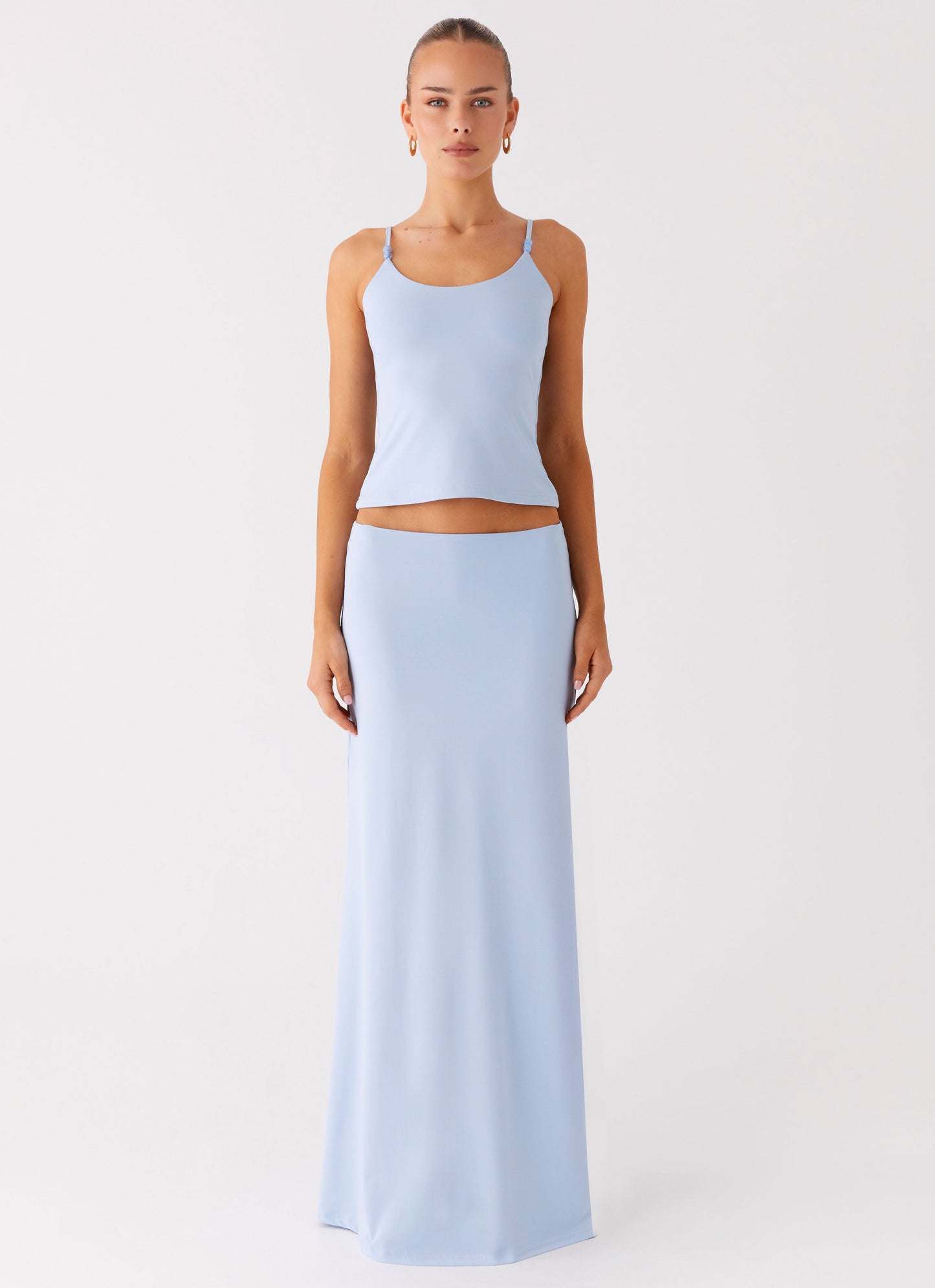 Garrix Bead Cami Top - Baby Blue