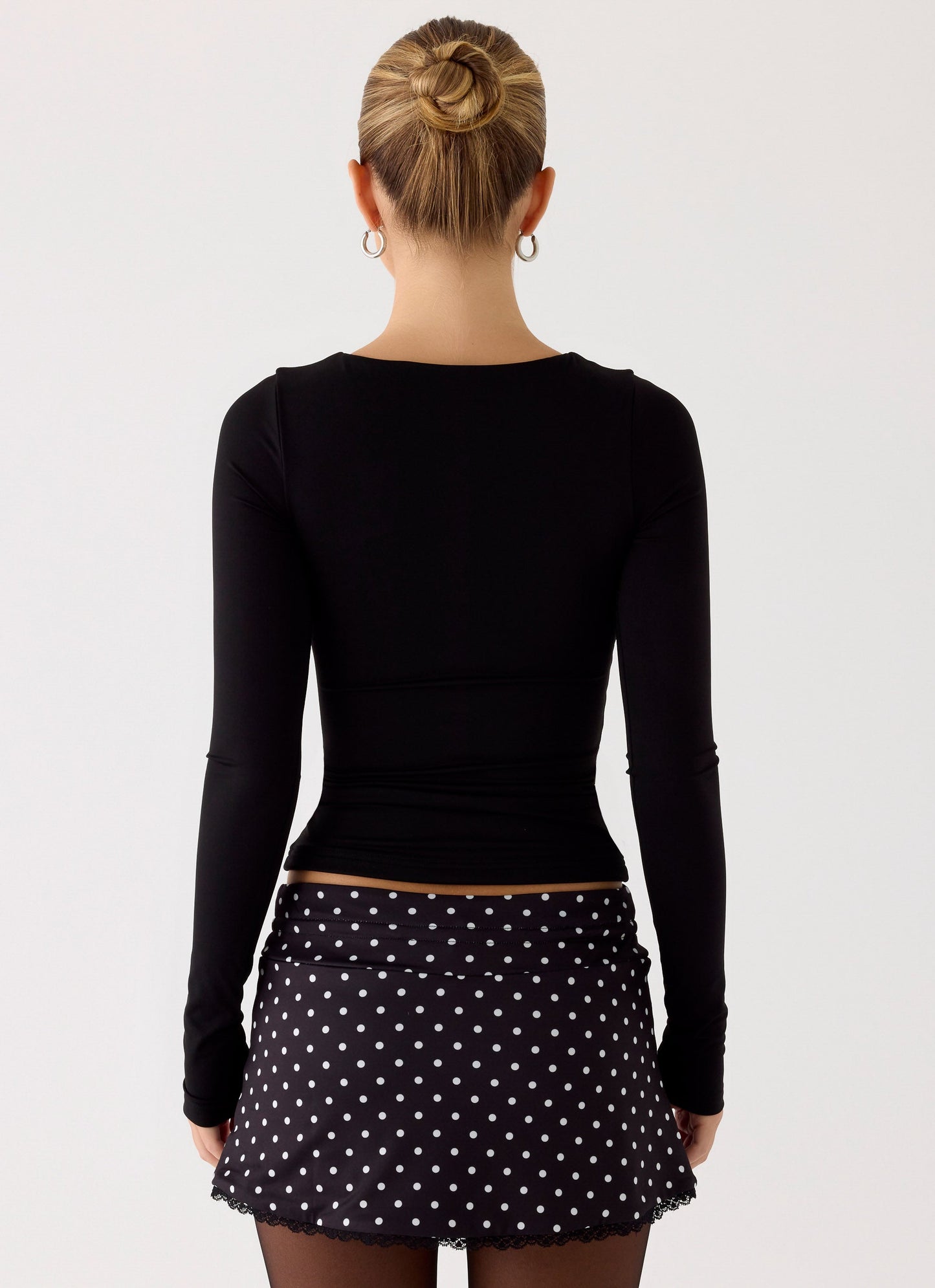 Get No Sleep Mini Skort - Black Polkadot