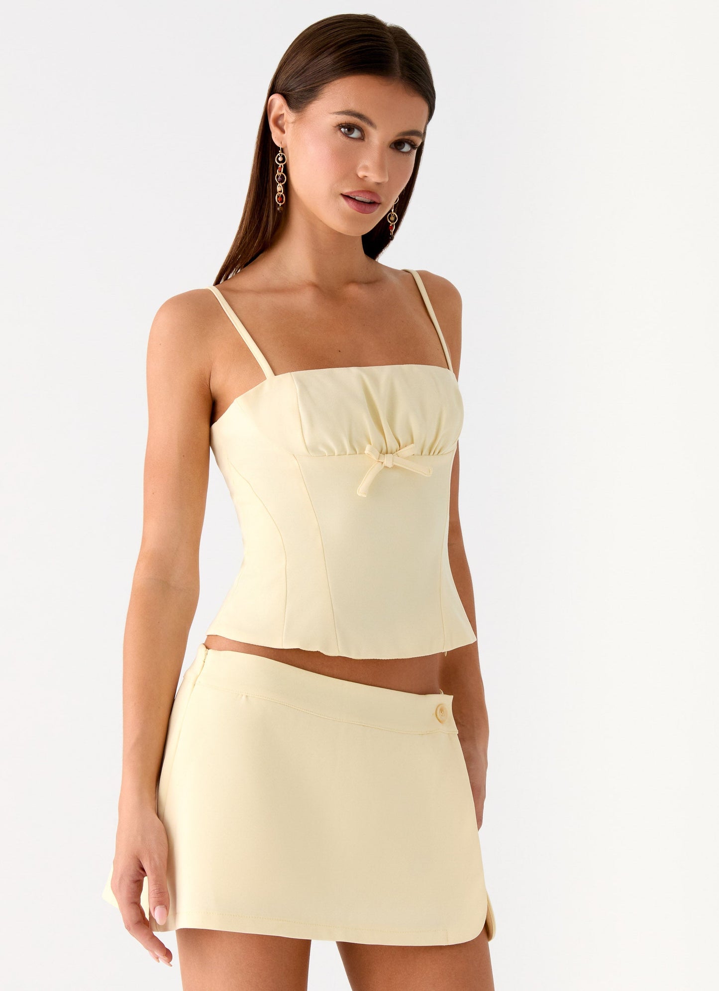 Gowon Low Rise Mini Skort - Butter Yellow