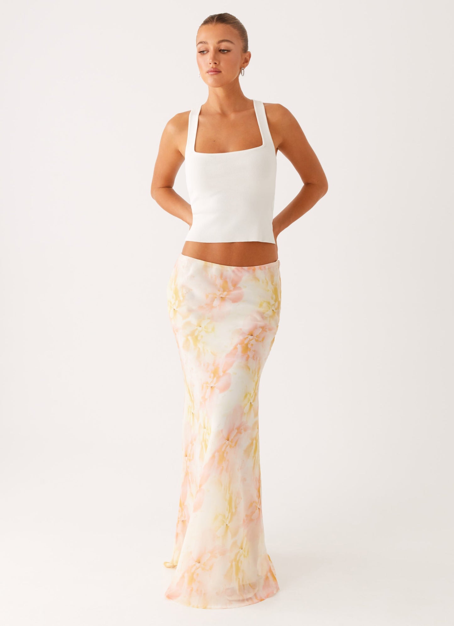 Harlow Chiffon Maxi Skirt - Floral Print