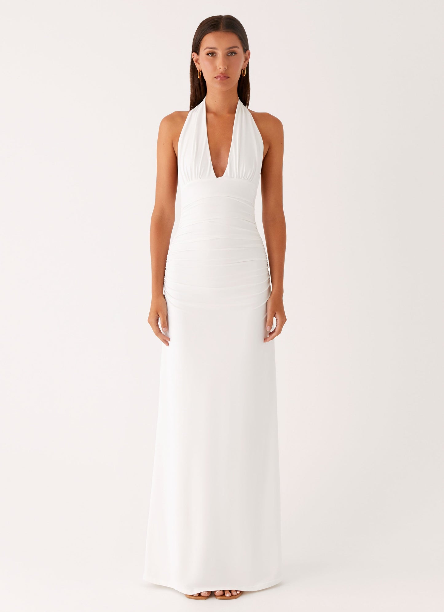 Ilaria Halter Maxi Dress - White
