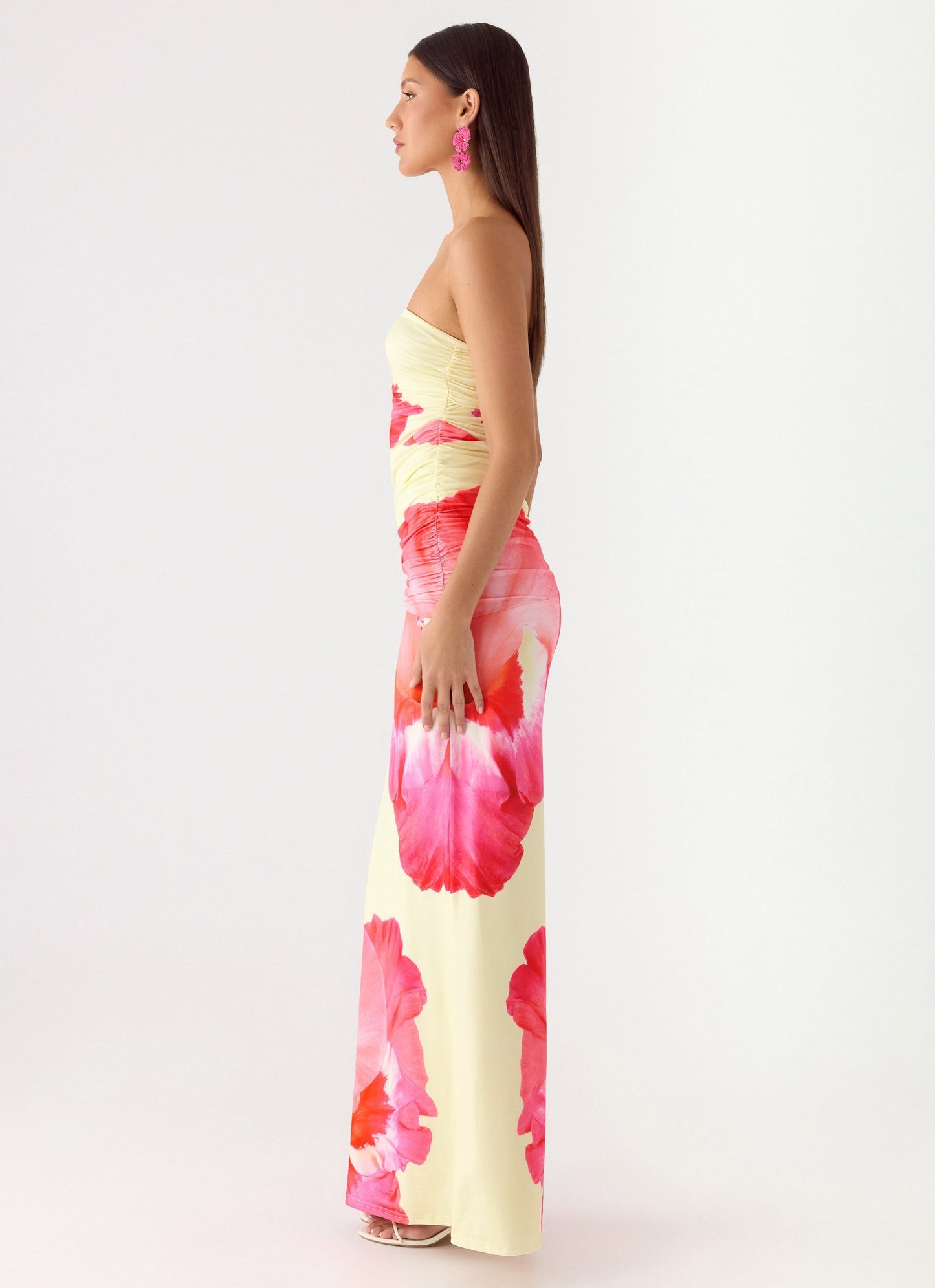In The Rhythm Maxi Dress - Yellow Floral Spritz
