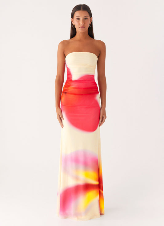 Iroha Strapless Maxi Dress - Frangipani Yellow