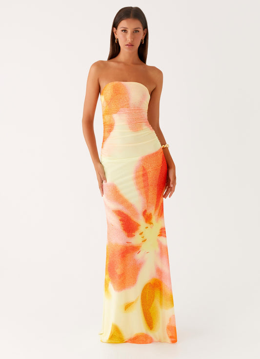 Iroha Strapless Maxi Dress - Mimosa Blossom