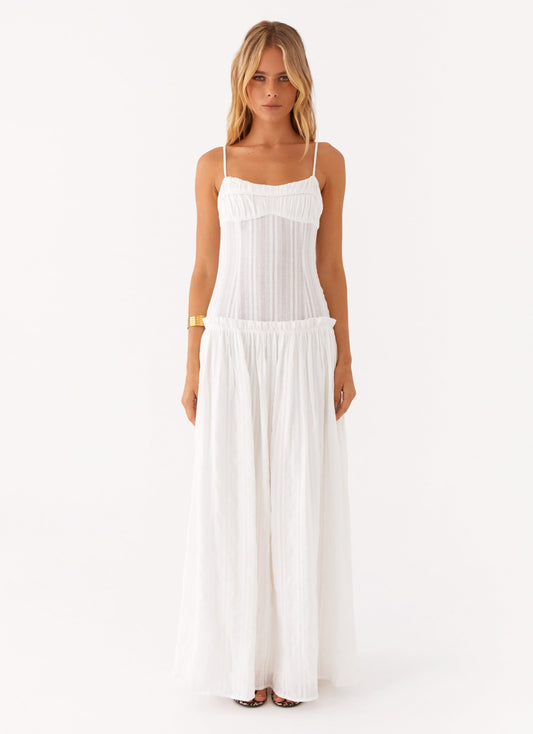 Jacinda Drop Waist Maxi Dress - Ivory