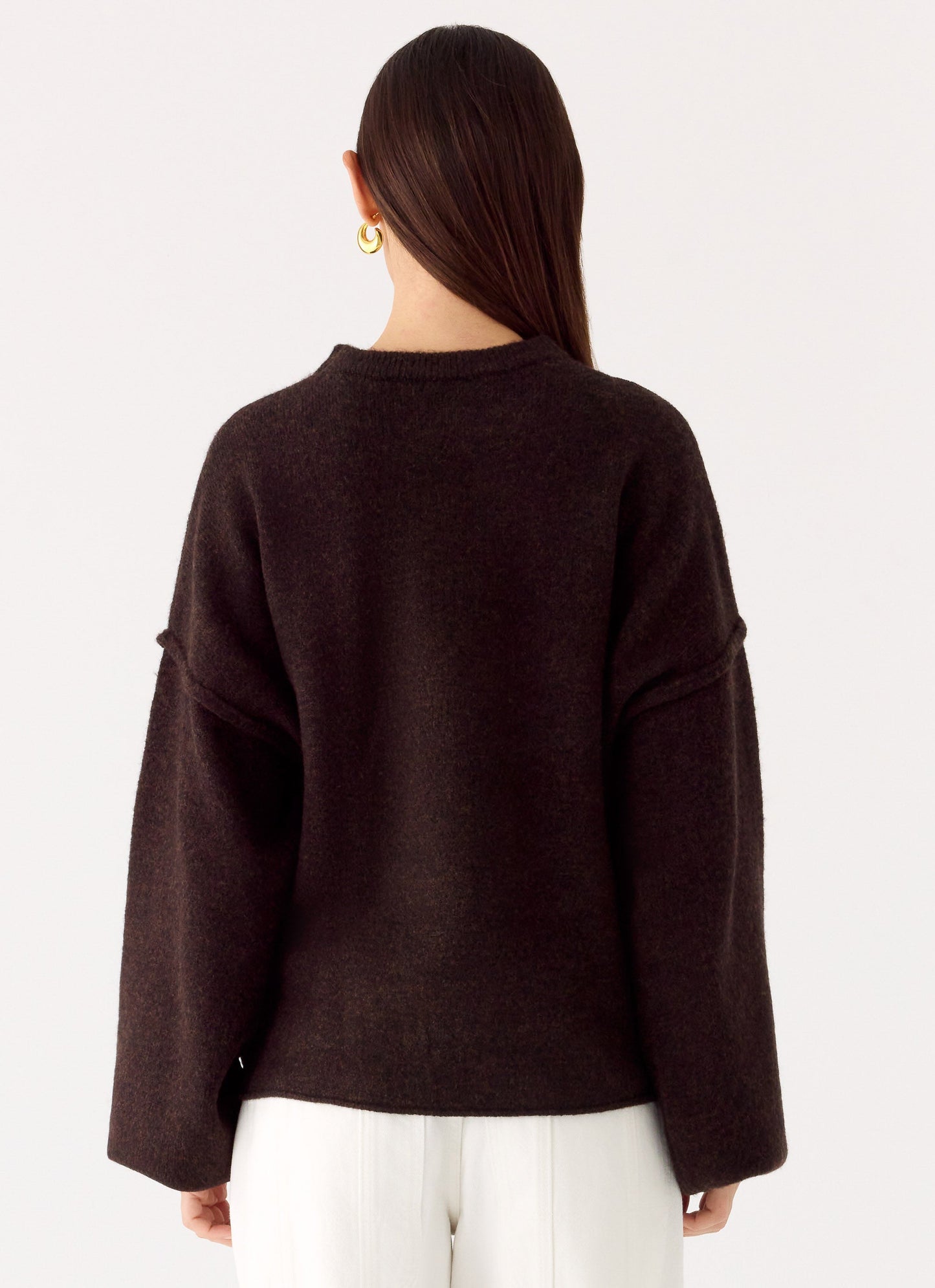 Jack Oversized Knit Sweater - Chocolate